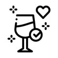 Good wine endorsements icon vector outline illustration