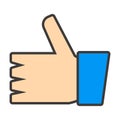 Good ÃÂ· Sams up icon. Simple hand sign vector.