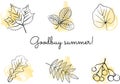 Goodbuy summer vector illustration Royalty Free Stock Photo