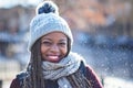 Goodby autumn, hello winter. Portrait of a beautiful young woman enjoying a wintery day outdoors.