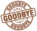 goodbye brown stamp Royalty Free Stock Photo