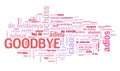 Goodbye different languages Royalty Free Stock Photo
