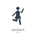 goodbye icon in trendy design style. goodbye icon isolated on white background. goodbye vector icon simple and modern flat symbol