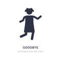goodbye icon on white background. Simple element illustration from People concept