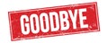 GOODBYE text on red grungy rectangle stamp Royalty Free Stock Photo