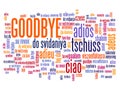 Goodbye different languages Royalty Free Stock Photo