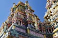 The roof of one of the most beautiful Hindu temple - Siva Soopramaniar Kovile Bel-Air Riviere Seche Royalty Free Stock Photo