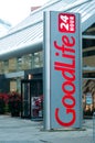 Goodlife fitness company sign Royalty Free Stock Photo