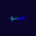 Goodnight origami text concept, vector art and illustration.