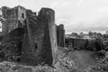 Goodrich Castle Black & White Royalty Free Stock Photo