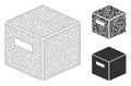 Goods Box Vector Mesh 2D Model and Triangle Mosaic Icon Royalty Free Stock Photo