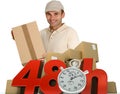 Goods delivery in 48 hrs Royalty Free Stock Photo