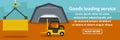 Goods loading service banner horizontal concept