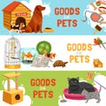 Goods For Pets Horizontal Banners