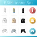 Goods and products icons set Royalty Free Stock Photo