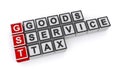 Goods service tax on white Royalty Free Stock Photo