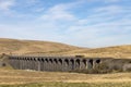 Goods train crossing Ribblehead Viaduct