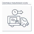 Goods in transit line icon