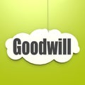 Goodwill word on white cloud Royalty Free Stock Photo