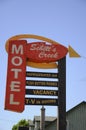 The Schitt`s Creek Motel sign as featured in the Schitt`s Creek television series. Royalty Free Stock Photo