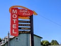 The Schitt`s Creek Motel sign as featured in the Schitt`s Creek television series. Royalty Free Stock Photo