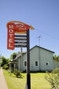 The Schitt`s Creek Motel sign as featured in the Schitt`s Creek television series. Royalty Free Stock Photo