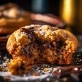 Gooey Chocolate Chip Cookie in Afternoon Light