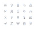 Goofballs line icons collection. Zany, Comical, Hilarious, Silly, Absurd, Ridiculous, Wacky vector and linear