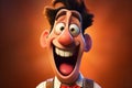 Goofy cartoon character. AI