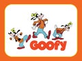 Goofy set. Walt Disney cartoon vector. Royalty Free Stock Photo