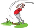Goofy golf guy 3 Royalty Free Stock Photo