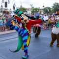 Disney World Orlando Florida Magic Kingdom parade goofy Royalty Free Stock Photo