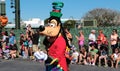 Goofy in a street parade at Disneyworld