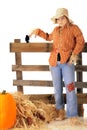 Goofy Teen Scarecrow Royalty Free Stock Photo