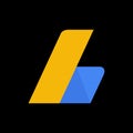 Google adsense symbol logo with black background