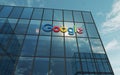 Google Alphabet holding company headquarters glass building concept