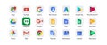 Google applications symbols. Official logotypes of Google Apps. Kyiv, Ukraine - June 28, 2020