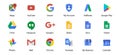 Google applications symbols. Official logotypes of Google Apps. Kyiv, Ukraine - May 24, 2020