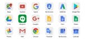 Google applications symbols. Official logotypes of Google Apps. Kyiv, Ukraine - May 24, 2020