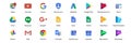 Google applications symbols. Official logotypes of Google Apps. Kyiv, Ukraine - July 21, 2020