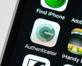 Google Authenticator app icon on Apple iPhone screen
