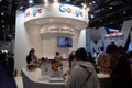 Google booth in ICT exhibition Royalty Free Stock Photo