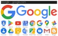 Google branding and products icons vectors 2020