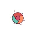 Google chrome icon design vector