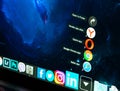 Google Chrome, Safari, Opera and Yandex browser icons of applications in dock of macbook on space background. Stack of browsers