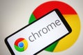 Google Chrome web browser logo Royalty Free Stock Photo