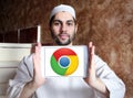 Google chrome web browser logo Royalty Free Stock Photo