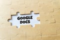 Google Docs on a blank piece of puzzle.