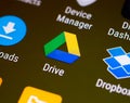 Google Drive application thumbnail / logo on an android smartphone Royalty Free Stock Photo