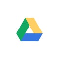 Google Drive logo editorial illustrative on white background